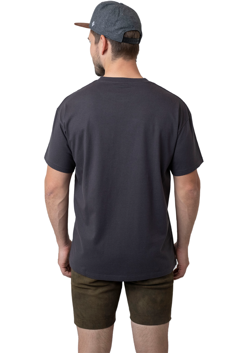Herren T-Shirt 'Popeye haut den Lukas' dunkelgrau Bild 2