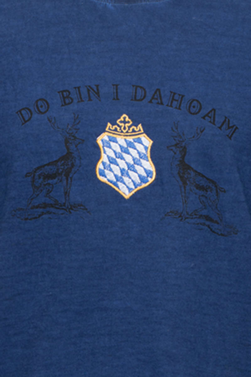 Herren Trachten T-Shirt 'Do bin i dahoam' blau Bild 2