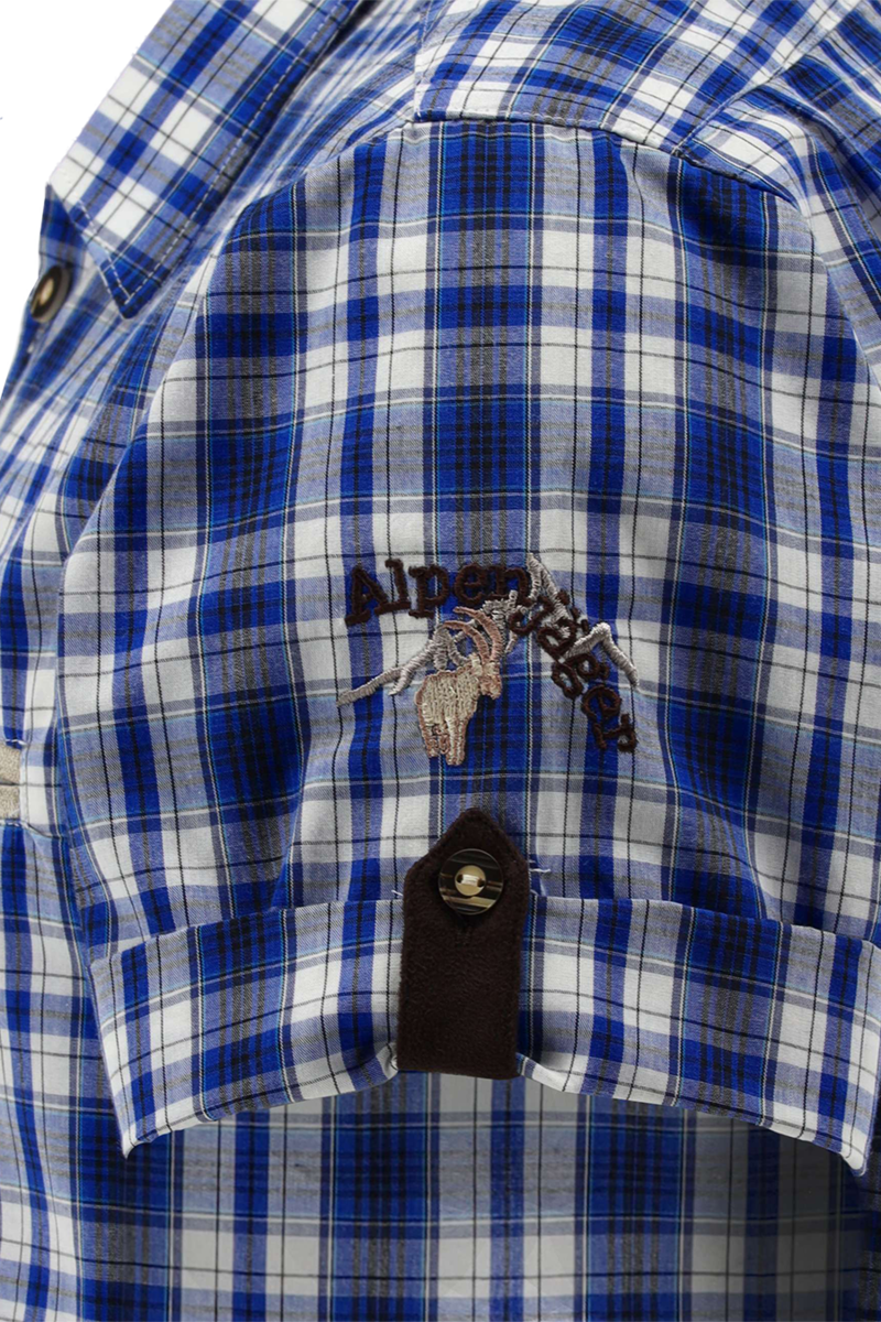 Herren Trachtenhemd kariert Regular Fit blau/grn Bild 2