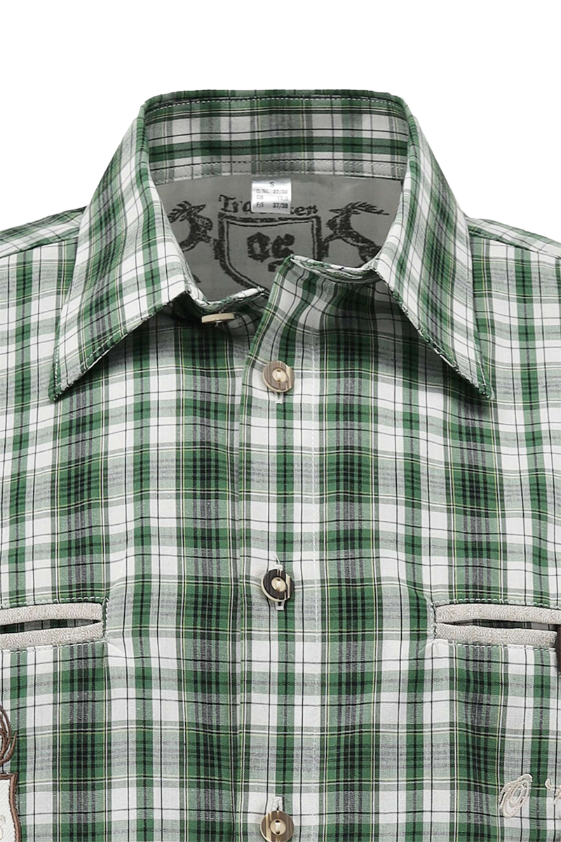 Herren Trachtenhemd kariert Regular Fit blau/grn Bild 2