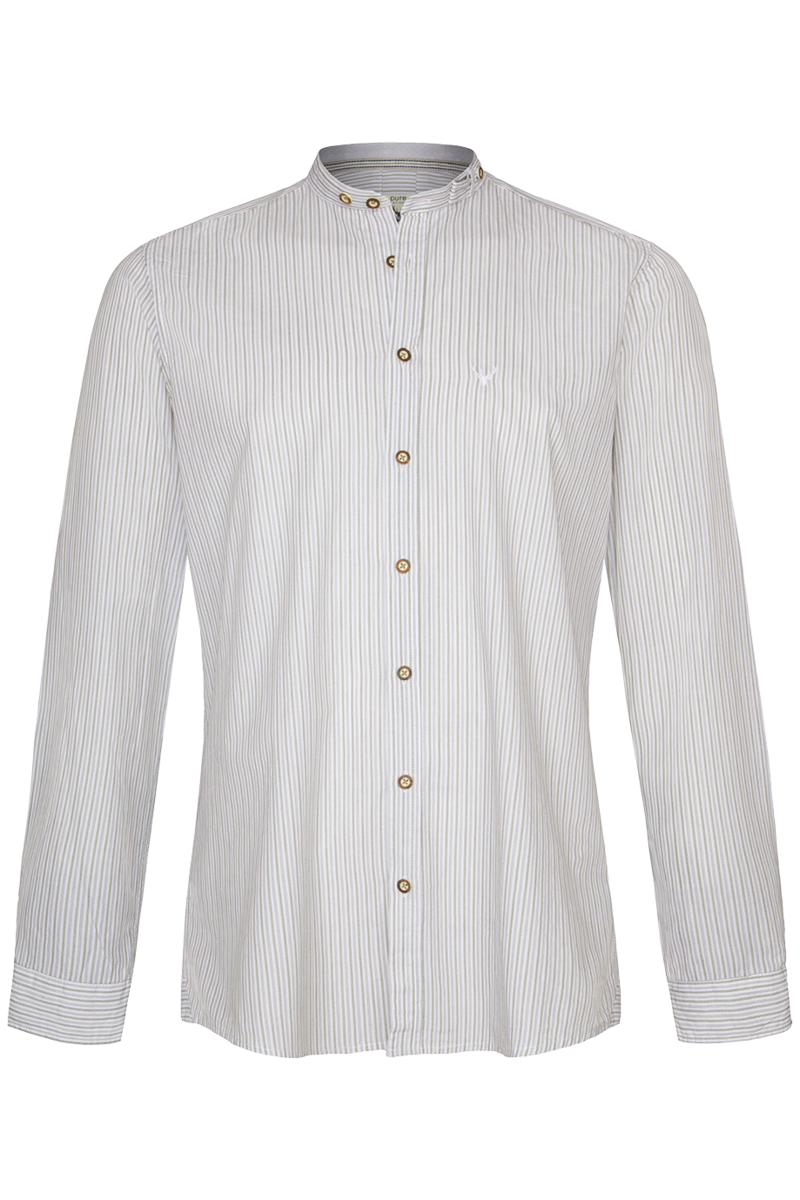 Herren Trachtenhemd Modern-Fit Streifen grn