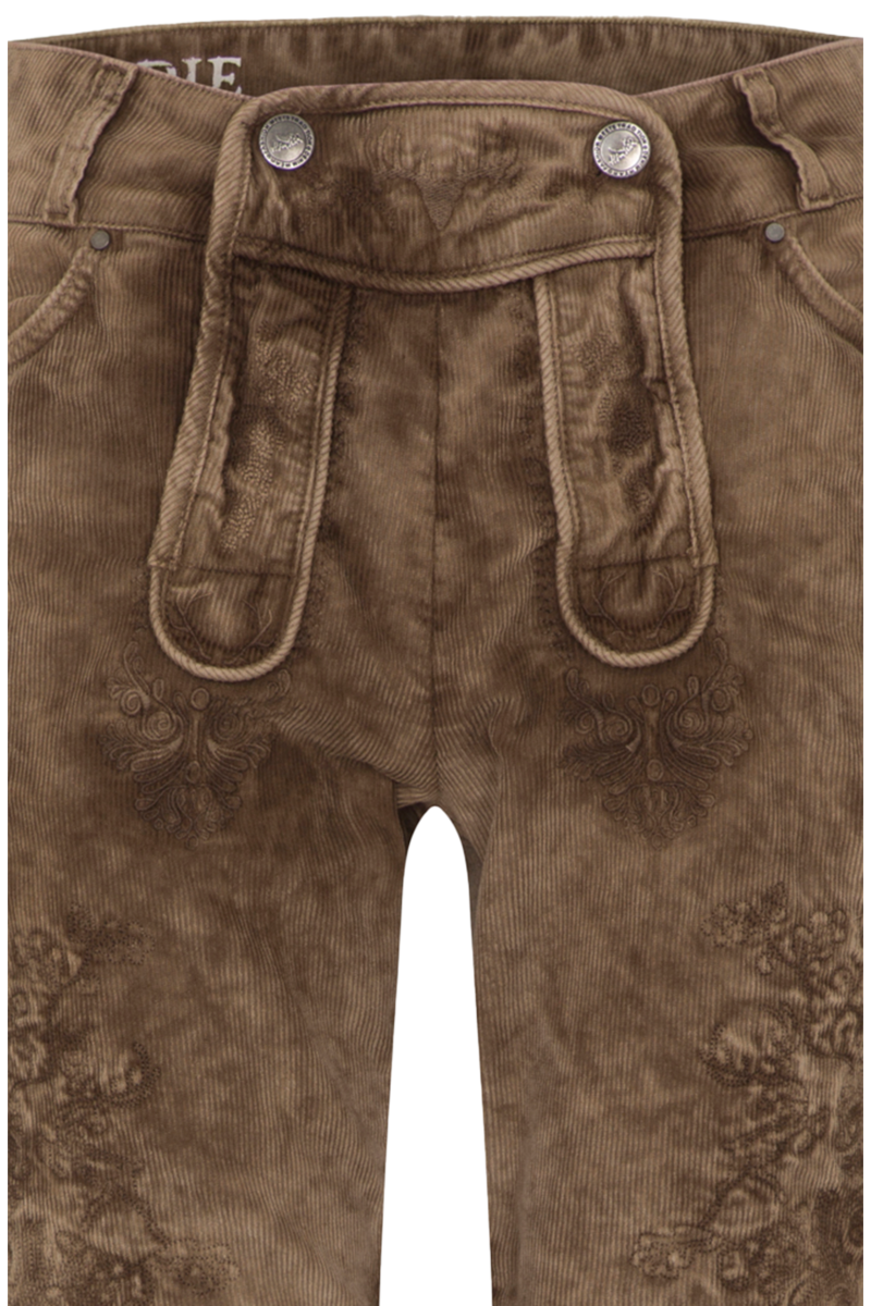 Herren Trachtencordhose 'Lederhosenstyle' schlamm Bild 2