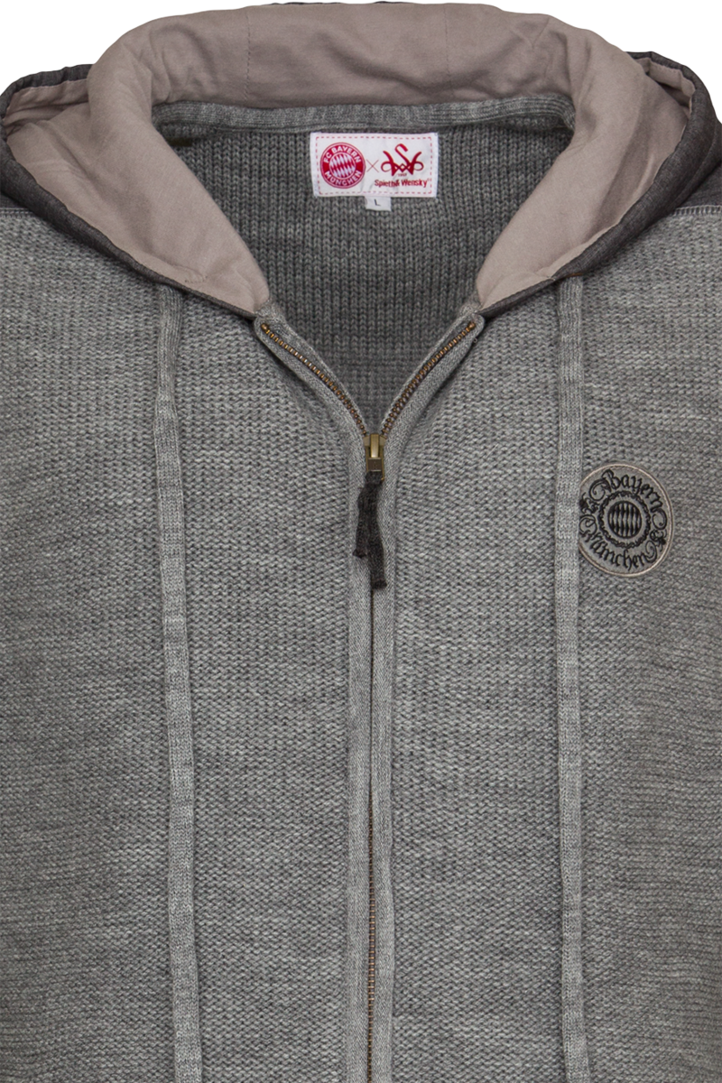 Herren Trachtenstrickjacke sportiv grau Bild 2