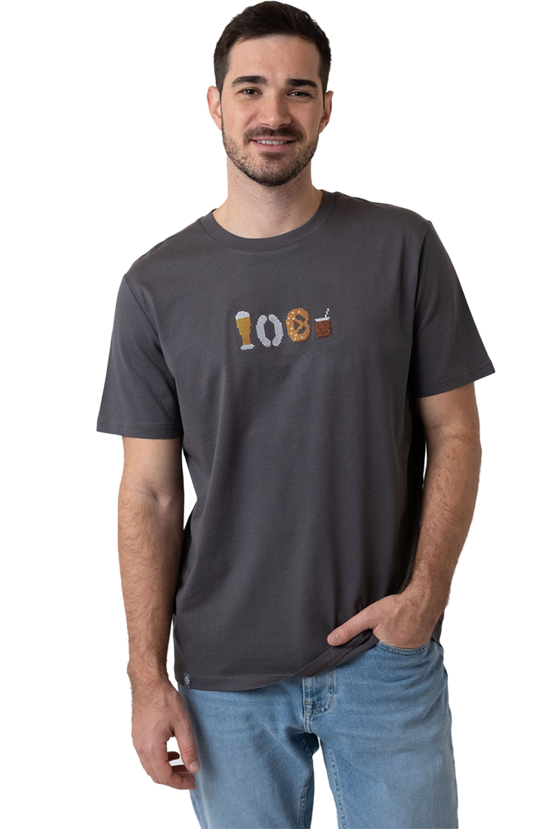 Herren T-Shirt 'Weiwurstfrhstck' anthrazit Bild 2