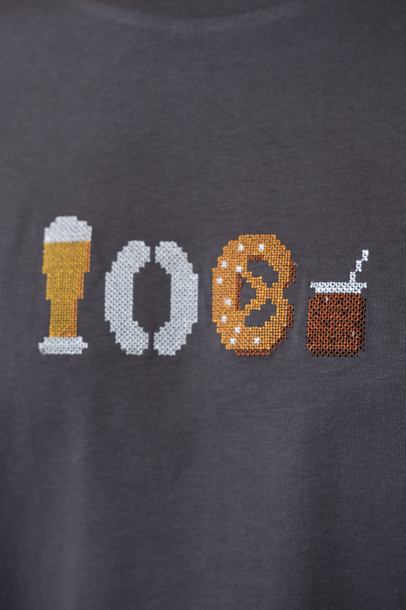 Herren T-Shirt 'Weiwurstfrhstck' anthrazit Bild 2