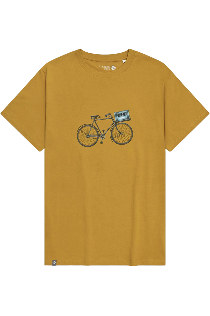 Herren T-Shirt 'Expresslieferdienst' ocker