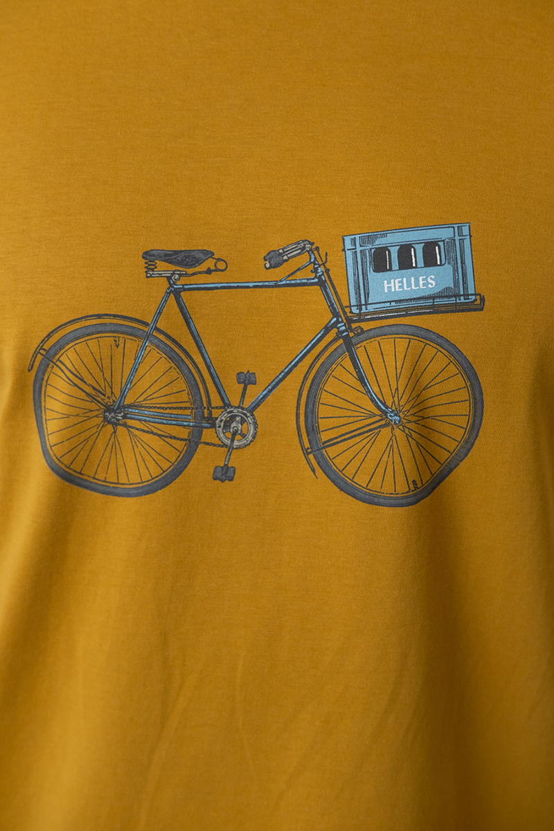 Herren T-Shirt 'Expresslieferdienst' ocker Bild 2