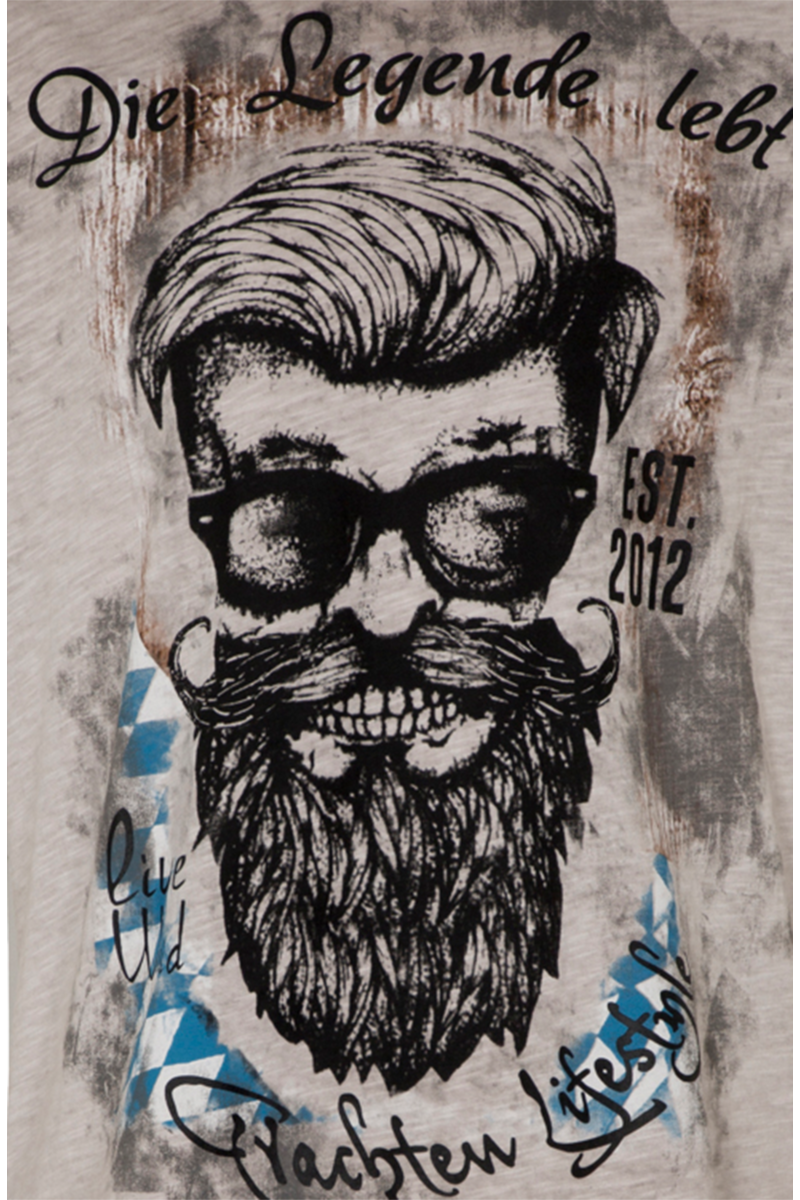 Herren T-Shirt 'Trachten Lifestyle' greige Bild 2