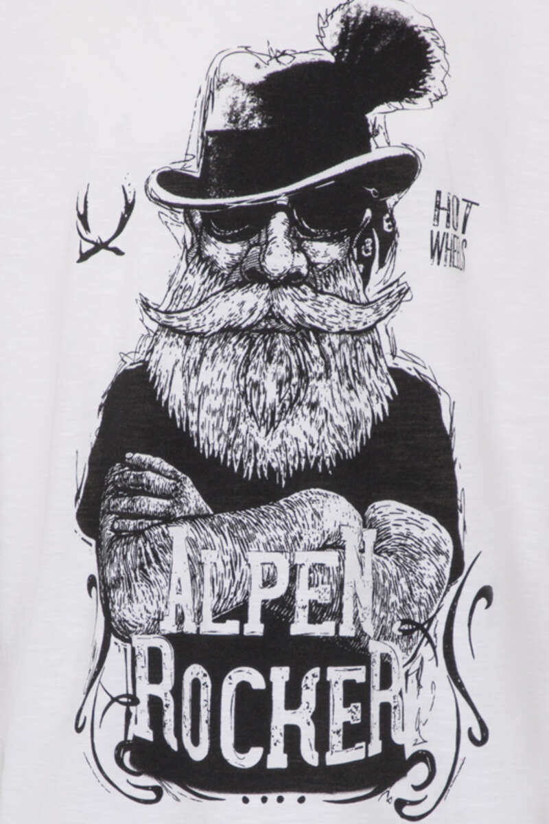 Herren T-Shirt 'Alpen Rocker' wei Bild 2