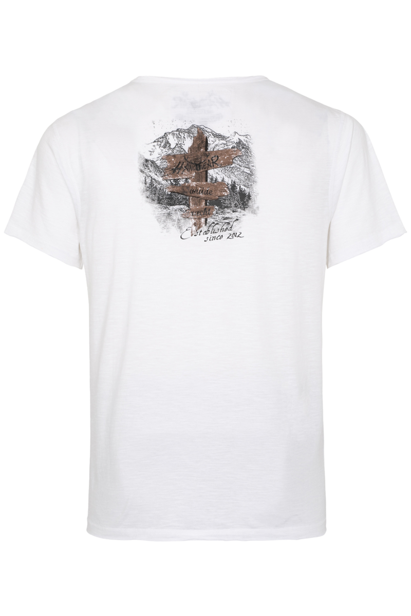 Herren Trachtenshirt 'Mei Krachlederne' wei Bild 2