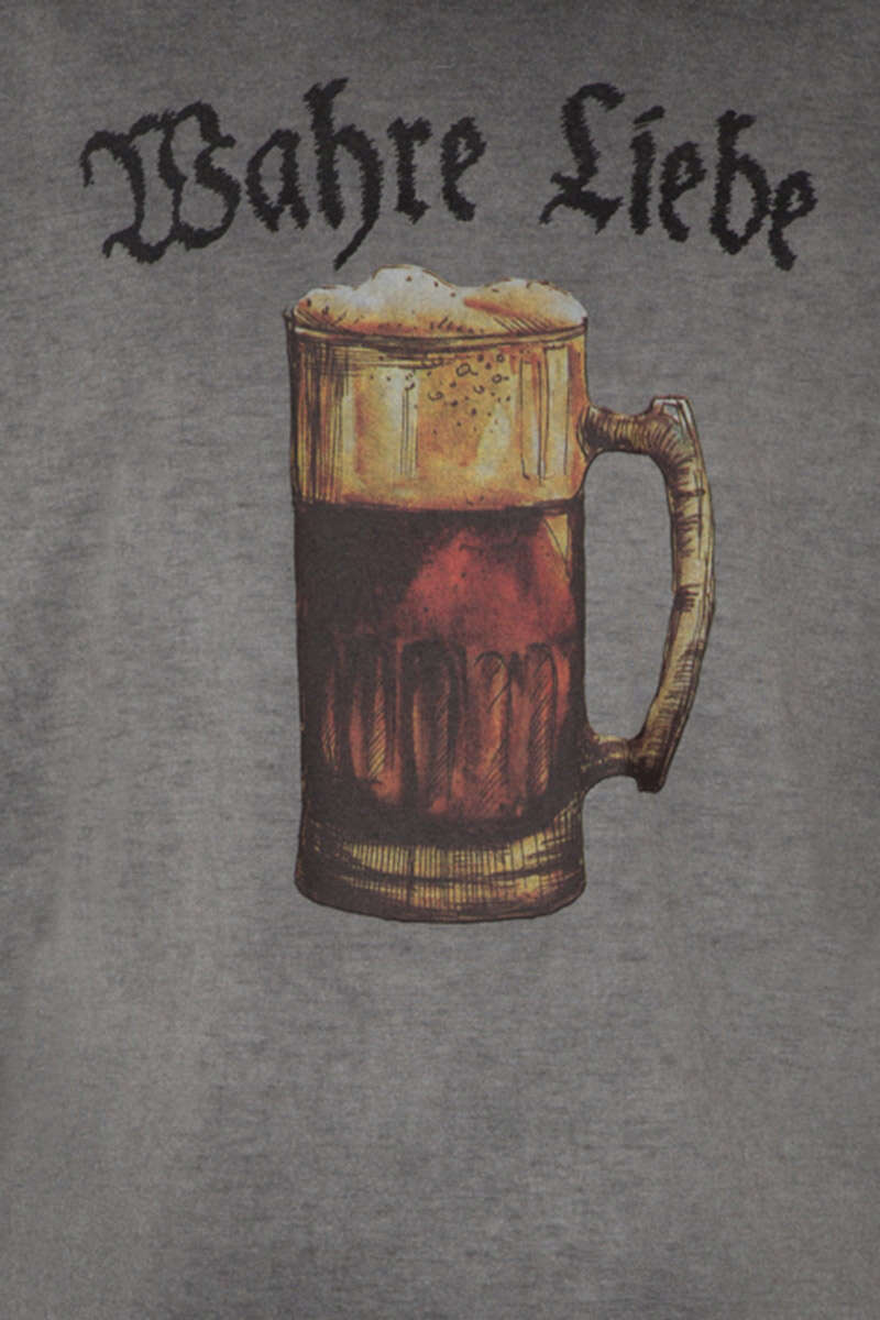 Trachten Herren T-Shirt Biermotiv grau Bild 2