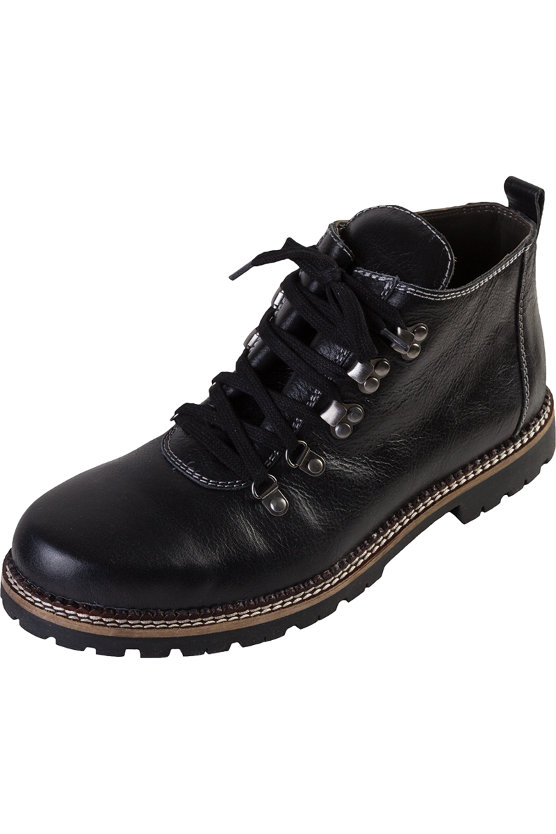 Herren Trachten-Schnrstiefel schwarz