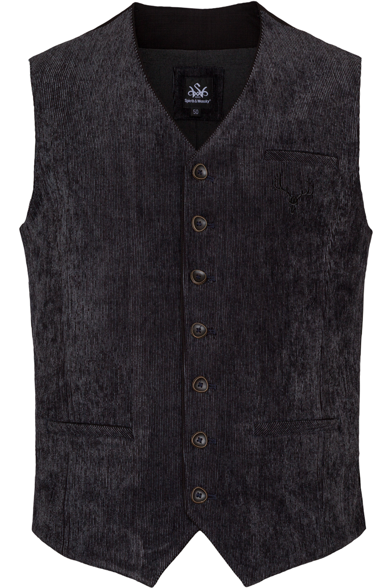 Herren Cordweste Stretch dunkelblau
