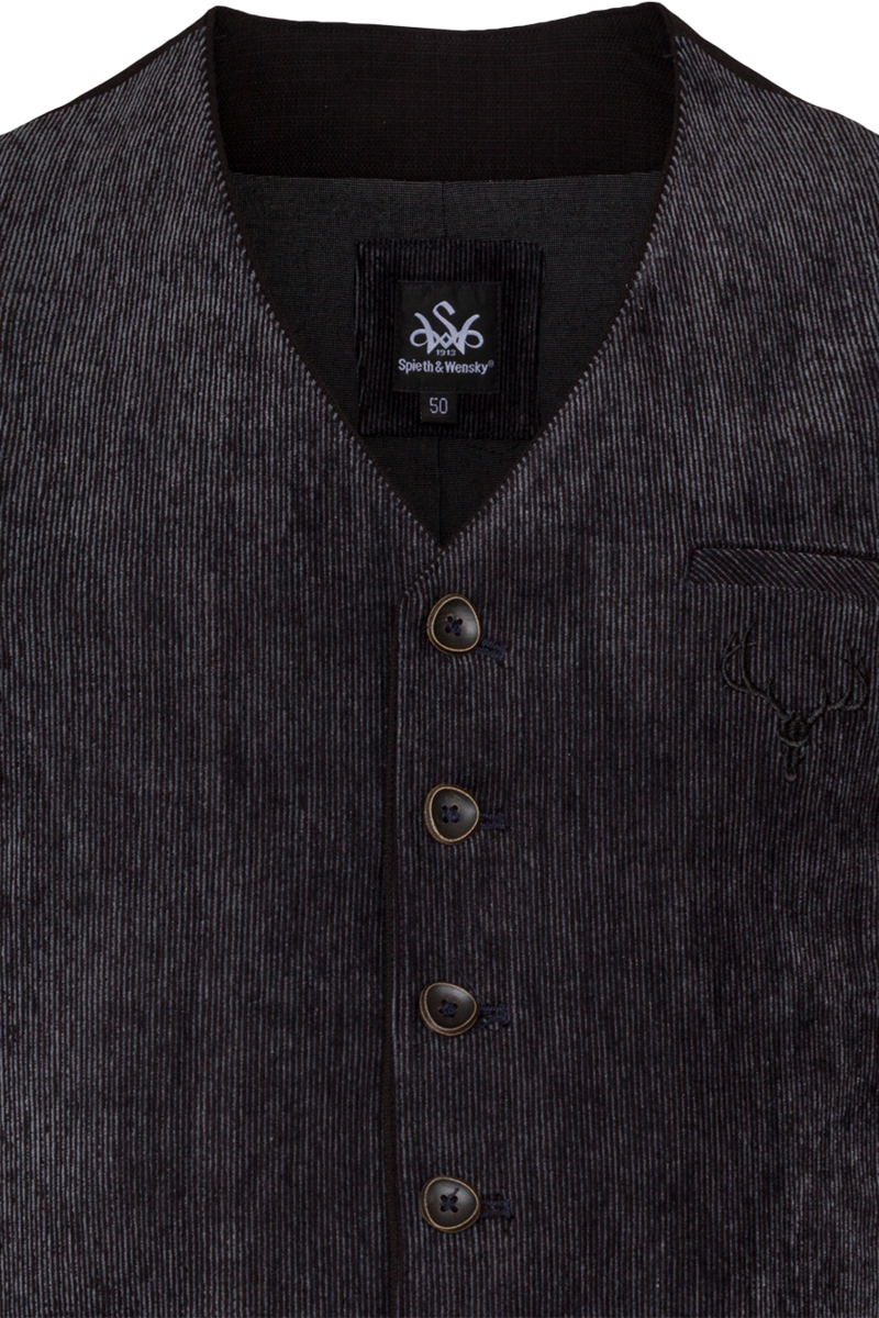 Herren Cordweste Stretch dunkelblau Bild 2