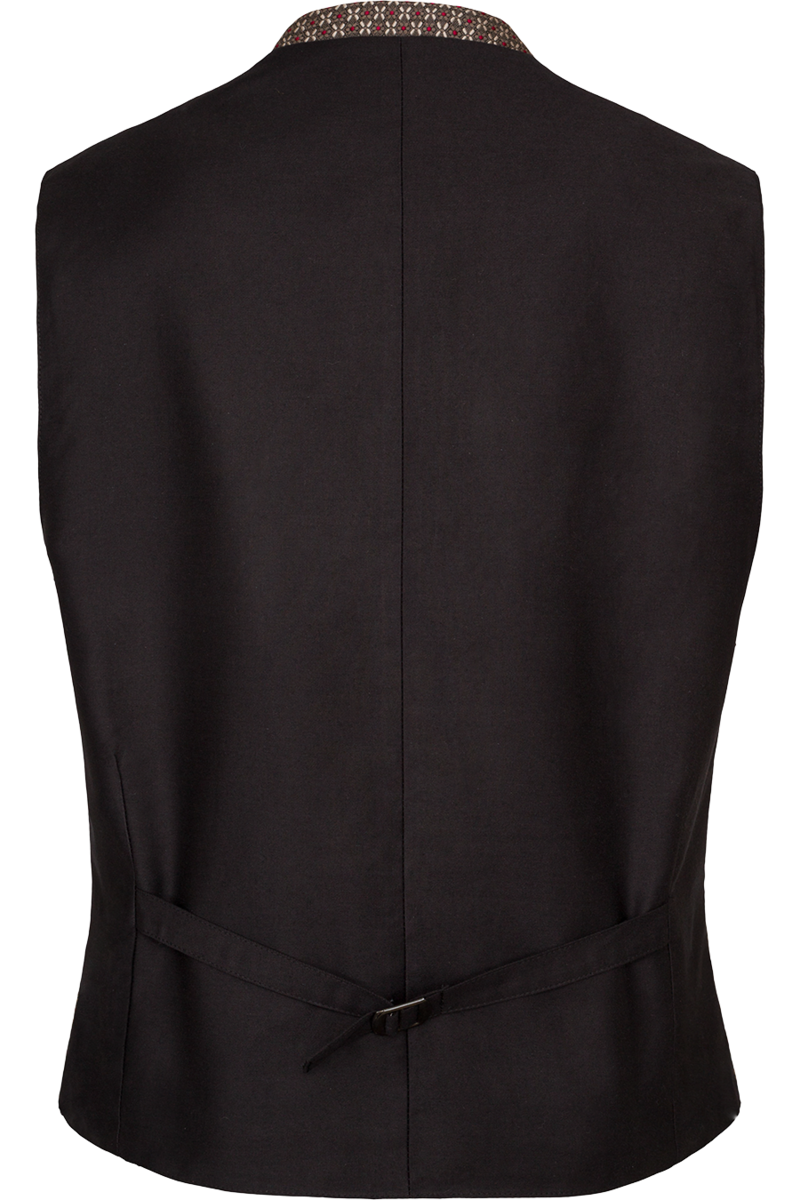 Herren Trachtenweste Slim-Fit braun gemustert Bild 2