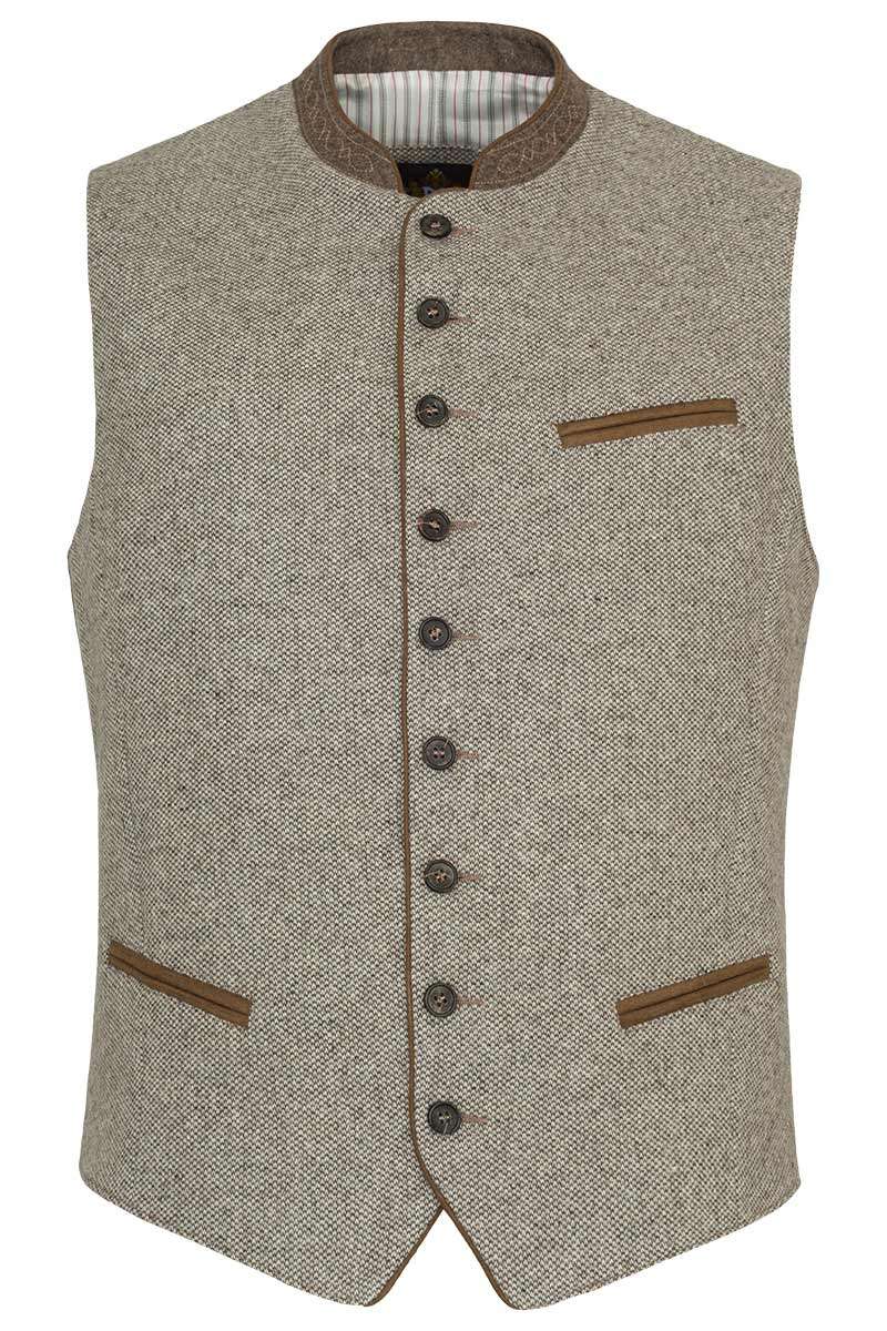 Trachtenweste mit Stretch-Rcken taupe