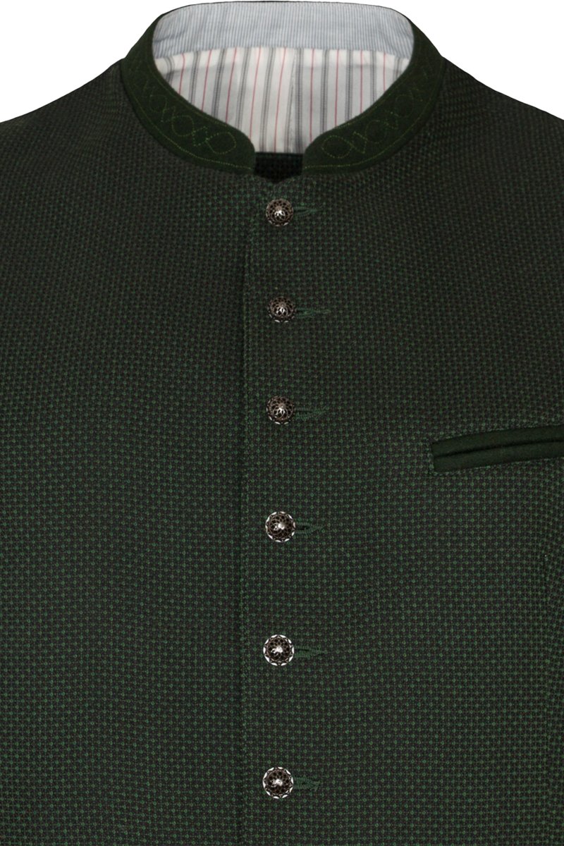 Herren Trachtenweste Slim-Fit grn gemustert Bild 2
