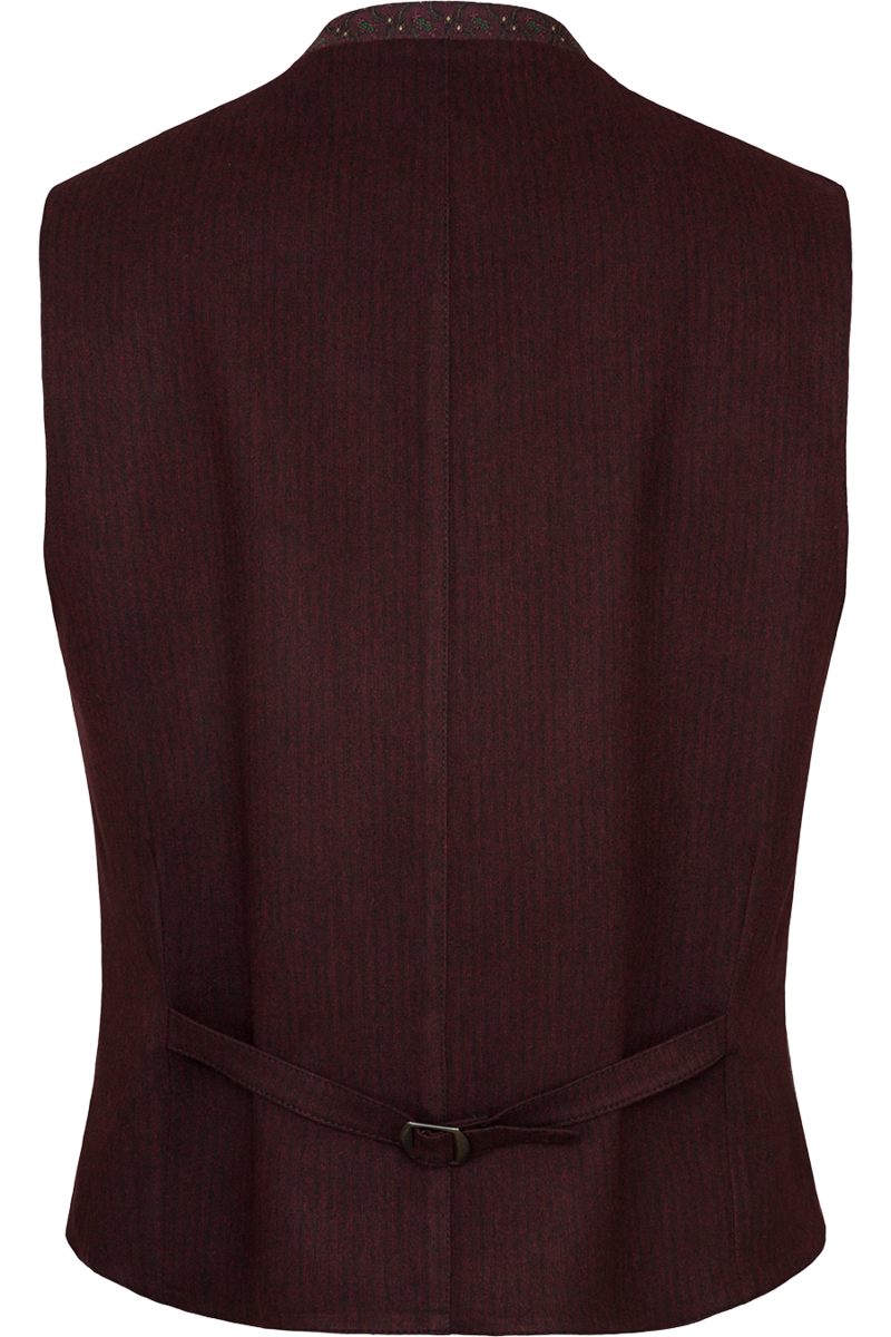 Herren Slim-Fit Trachtenweste Stretch bordeaux Bild 2