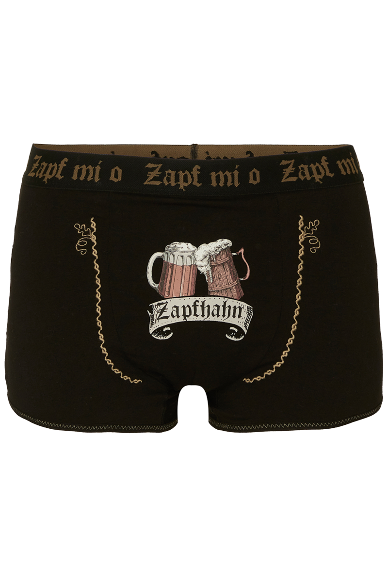 Herren Boxershorts Unterwsche 'Zapfhahn' schwarz