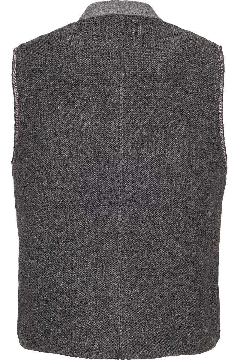 Herren Trachten Strickweste blau grau Bild 2