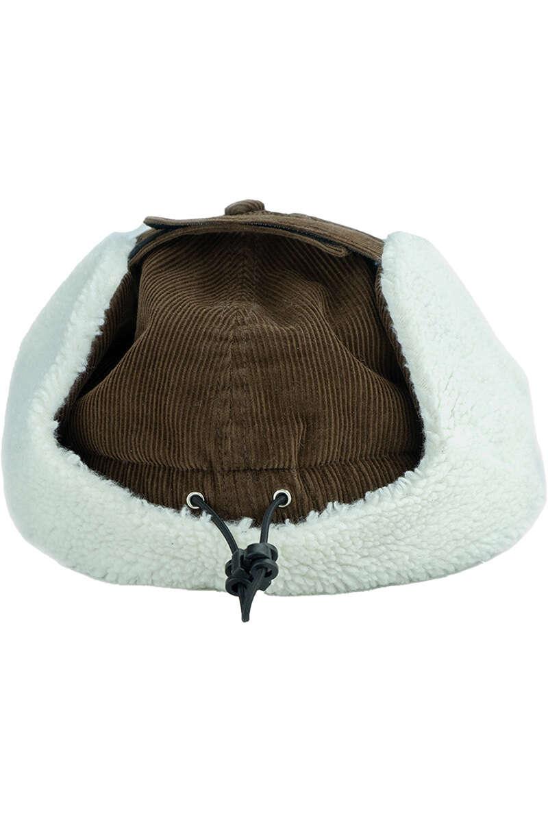 Kord-Strapback Cap mit Ohrenwärmern Edelweiß dunkelbraun Bild 2