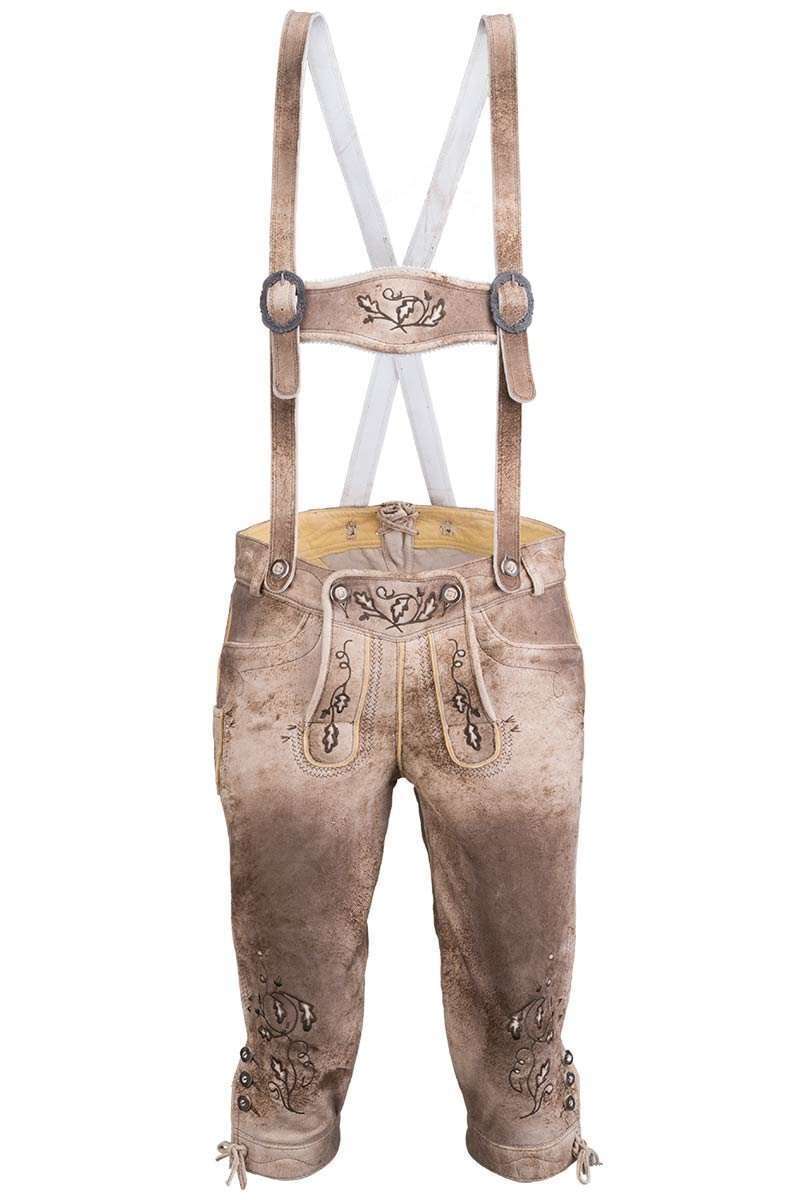 Kniebundlederhose mit Trger hellbraun 'Titus' Bild 2