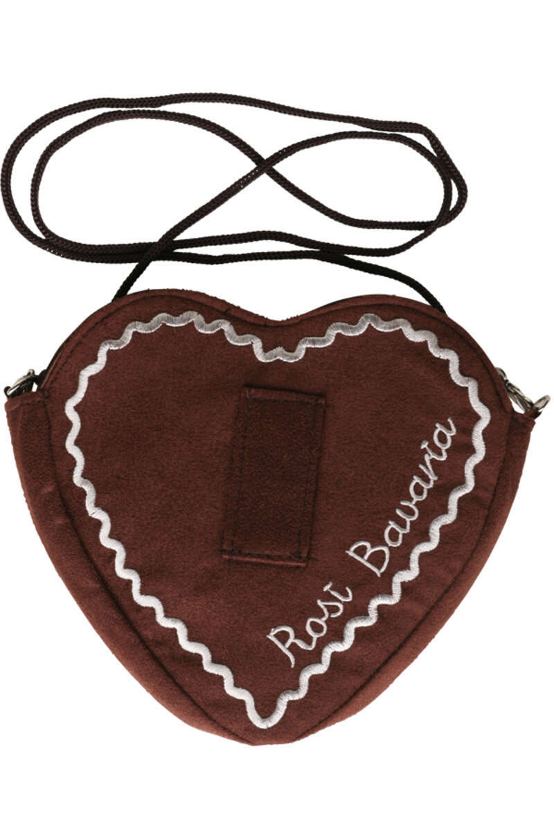 Herzltasche braun mit rot Röschen 'Spatzl' Bild 2