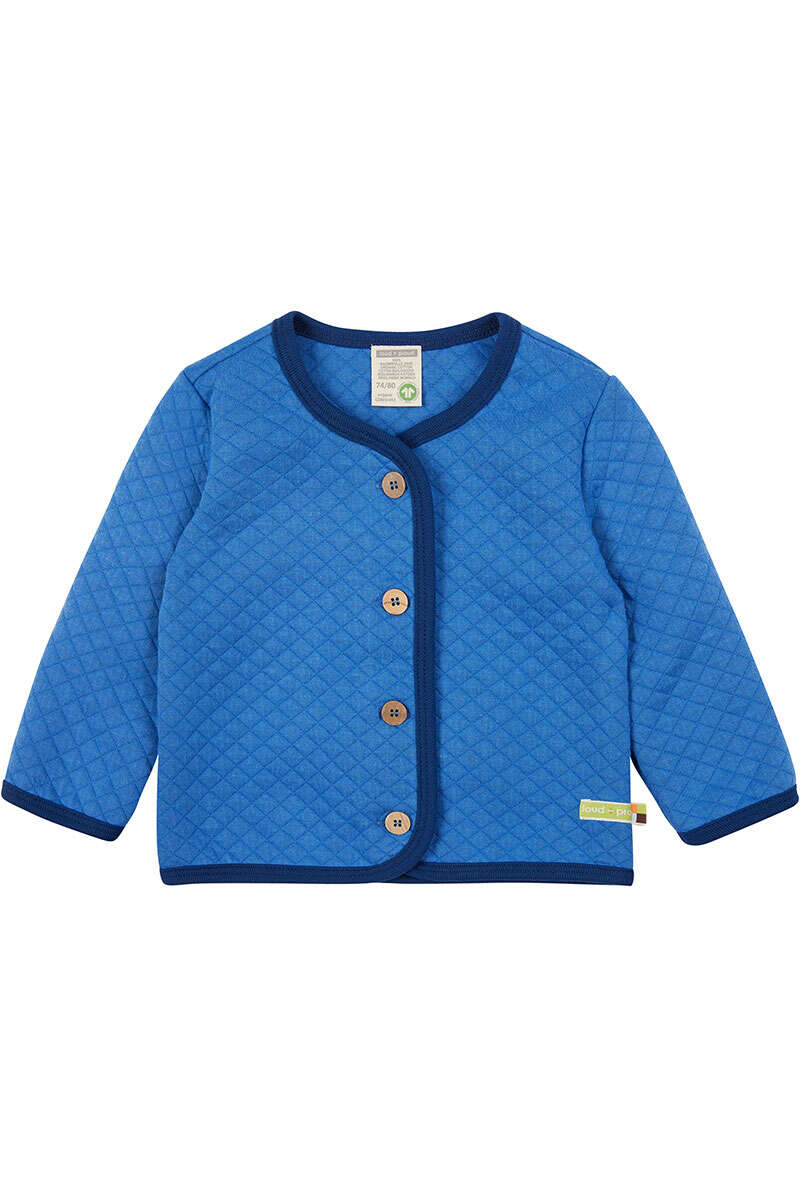 Jacke Rautenmuster Baby und Kleinkind indigoblau