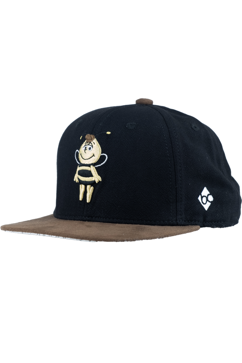 Kinder Cap 'Willy' mit Baumwolle und Leinen schwarz