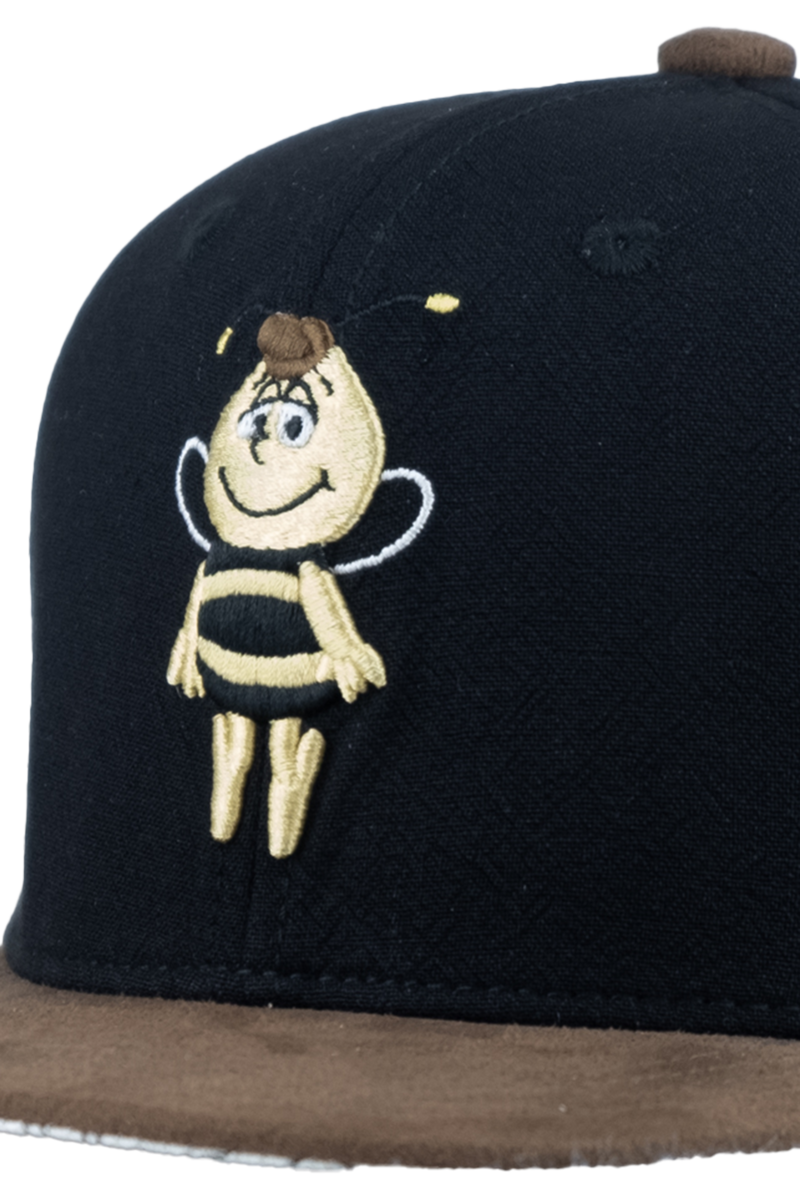 Kinder Cap 'Willy' mit Baumwolle und Leinen schwarz Bild 2