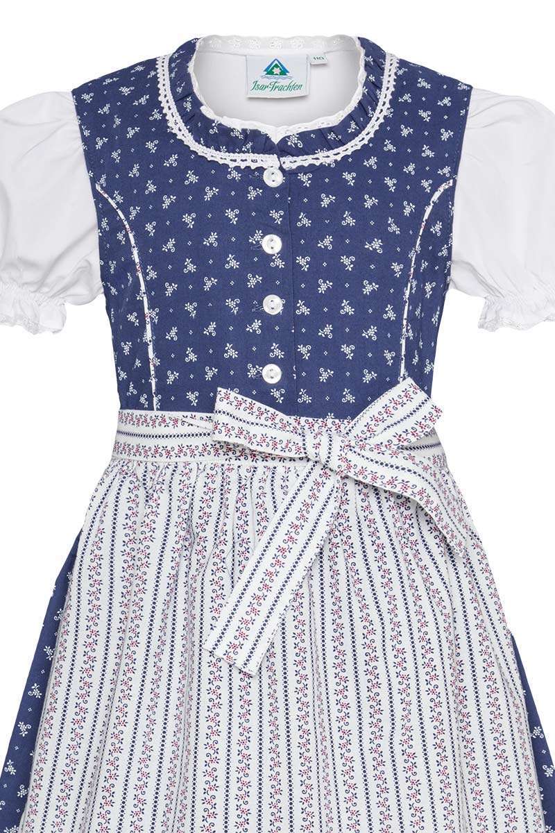 Kinderdirndl blau mit Bluse Bild 2