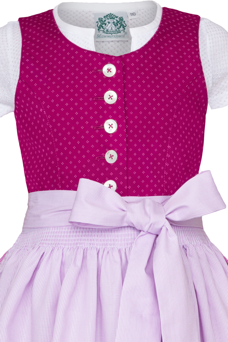 Kinder Baumwolldirndl mit Bluse beere Bild 2