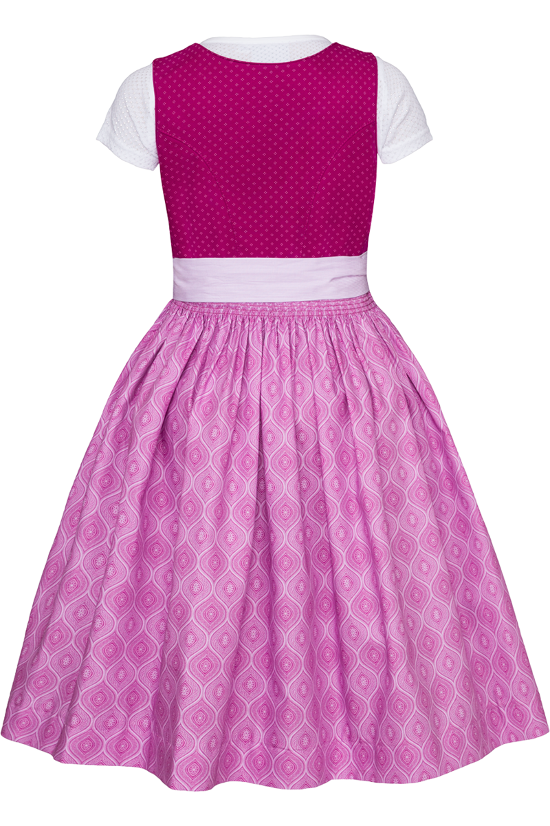 Kinder Baumwolldirndl mit Bluse beere Bild 2