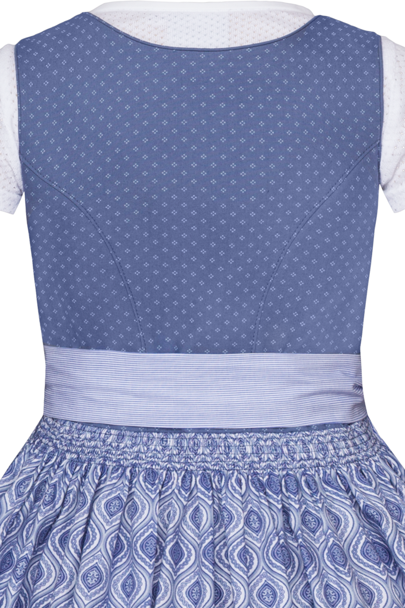 Kinder Baumwolldirndl mit Bluse blau Bild 2