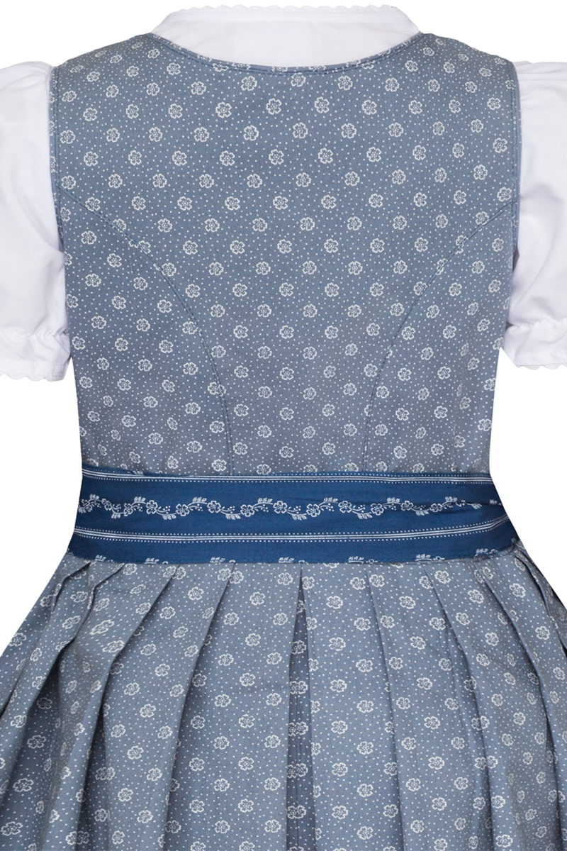 Kinderdirndl aus Baumwolle mit Bluse hellblau Bild 2