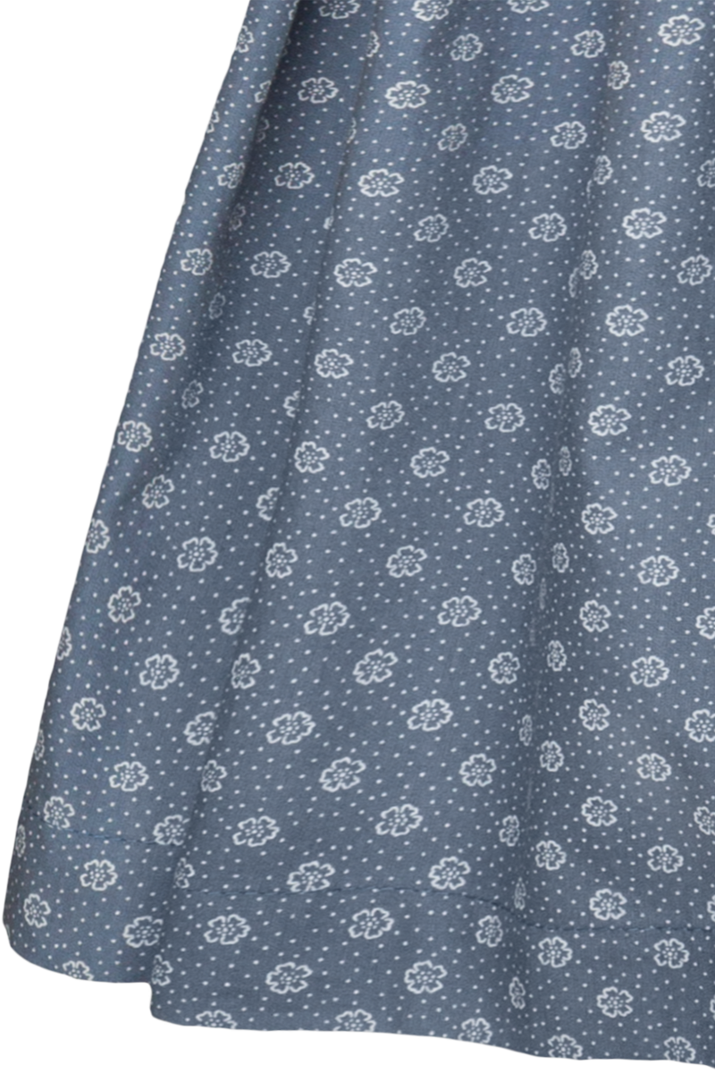 Kinderdirndl aus Baumwolle mit Bluse hellblau Bild 2