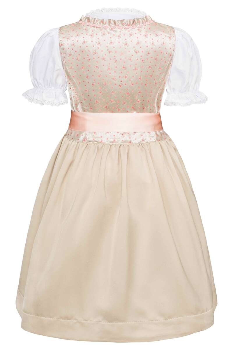 Baby Mdchen Dirndl geblmt mit Bluse Rosa Bild 2