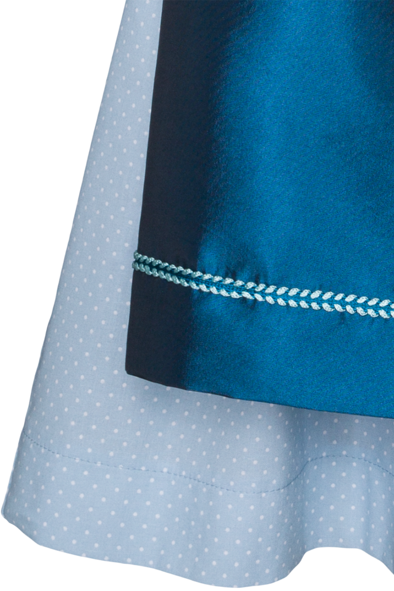 Kinderdirndl mit Blumenmuster und Bluse blau Bild 2