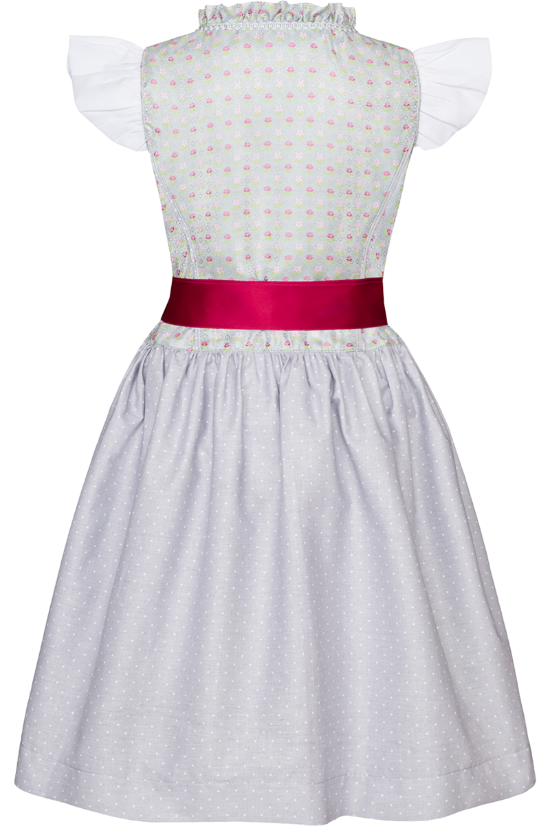 Kinderdirndl mit Blumenmuster und Bluse trkis/beere Bild 2