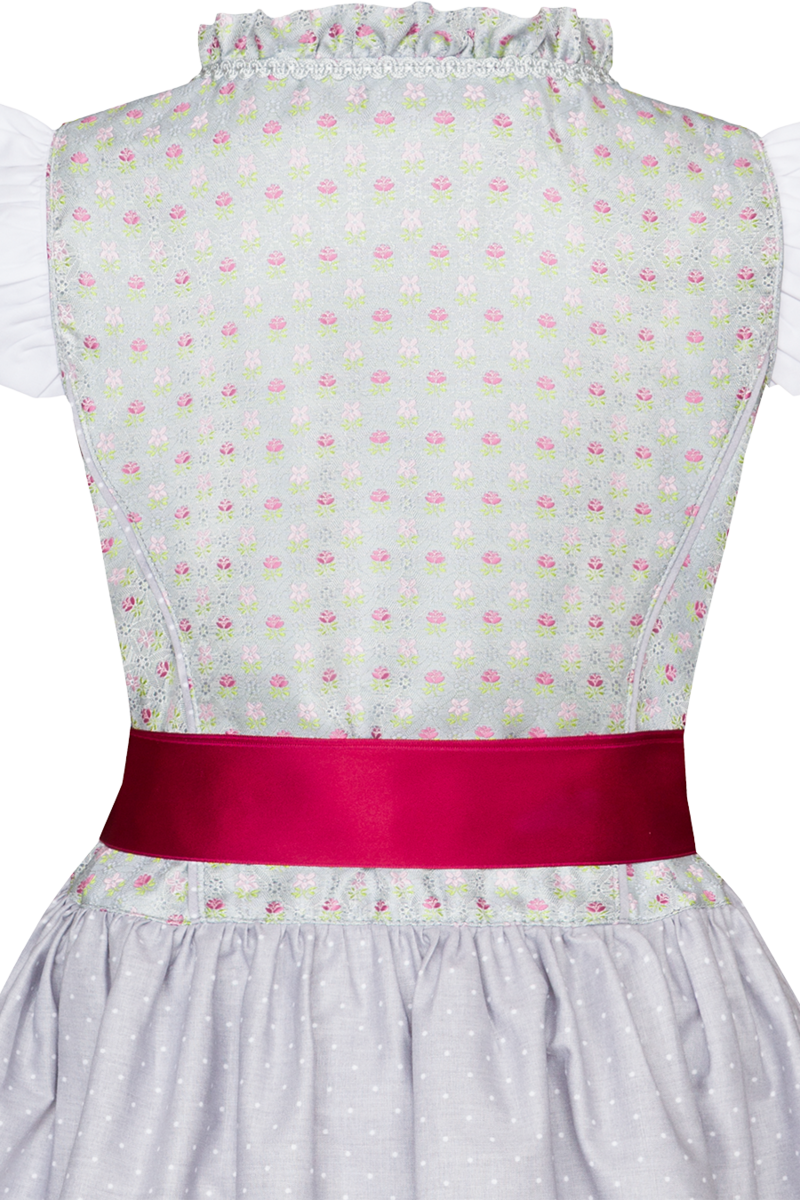 Kinderdirndl mit Blumenmuster und Bluse trkis/beere Bild 2