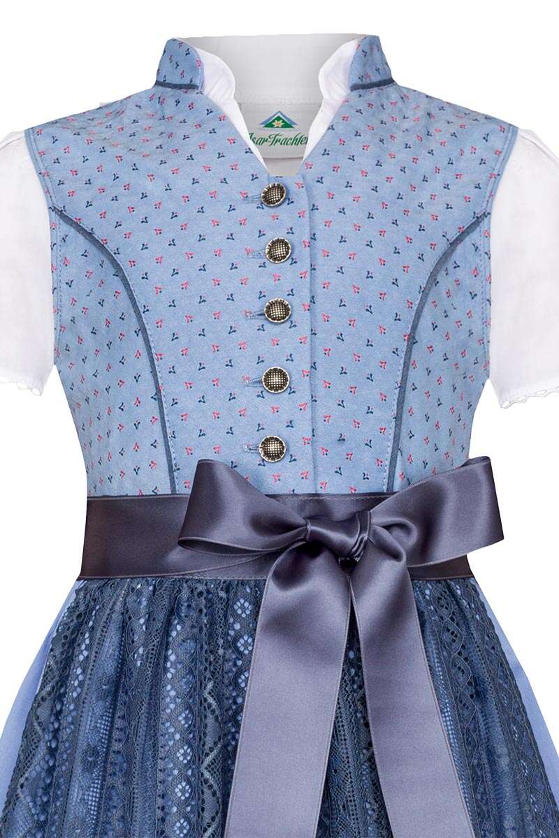 Kinderdirndl mit Bluse hellblau Bild 2