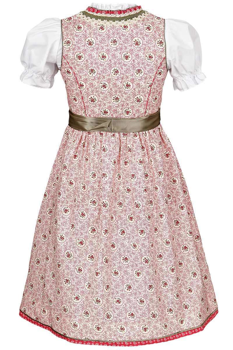 Kinder Blumen Dirndl mit Bluse rot Bild 2