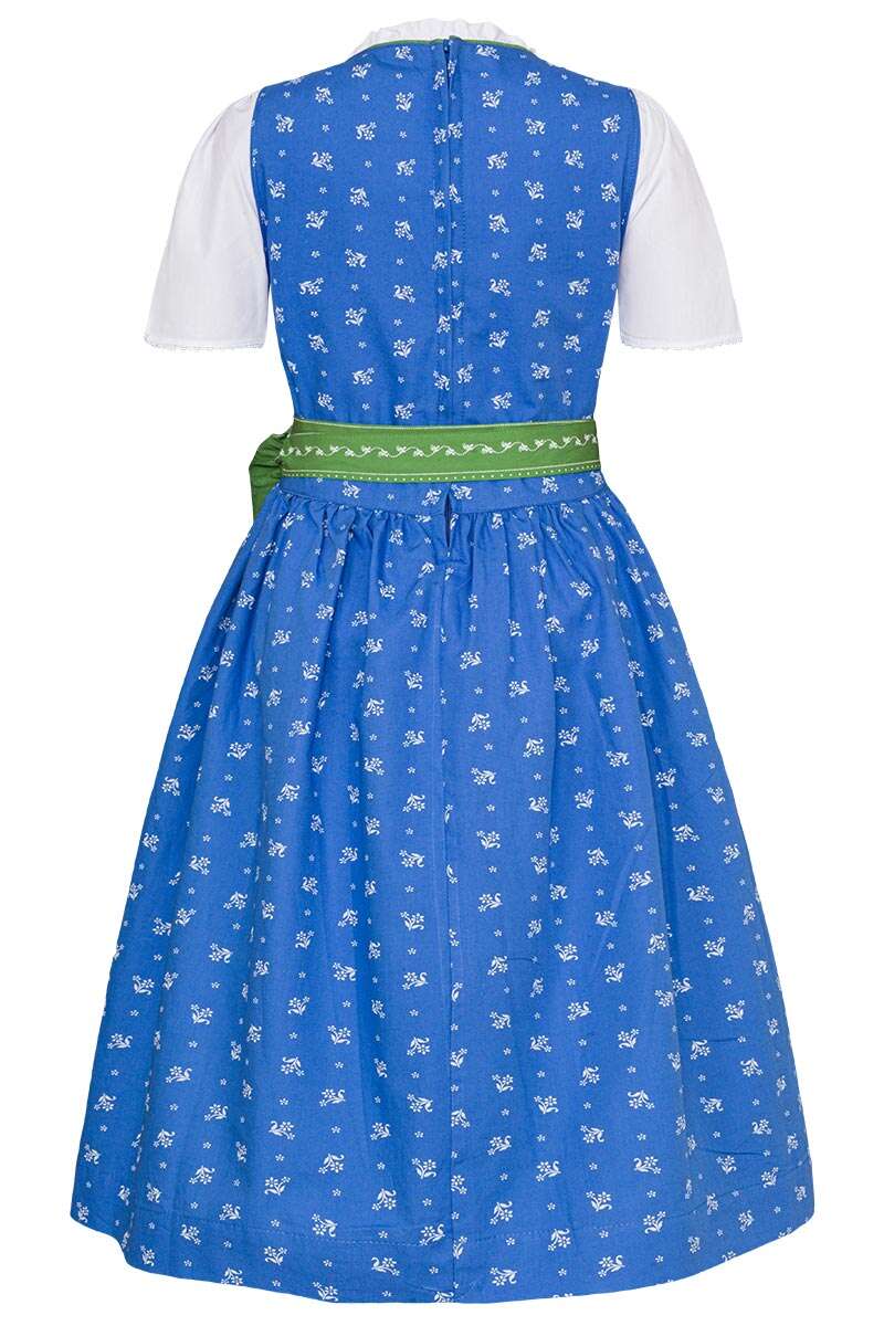 Kinder- und Teeniedirndl mit Bluse blau grn Bild 2