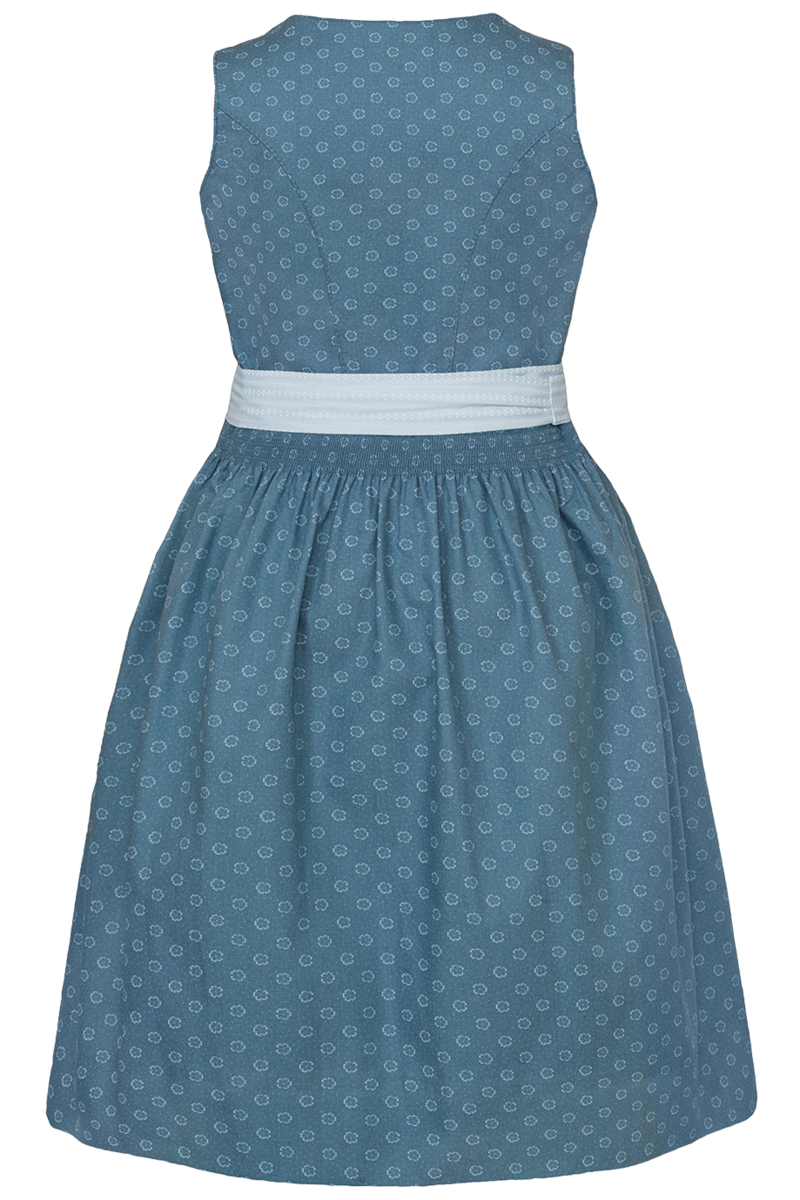 Kinderdirndl aus Baumwolle petrol Bild 2