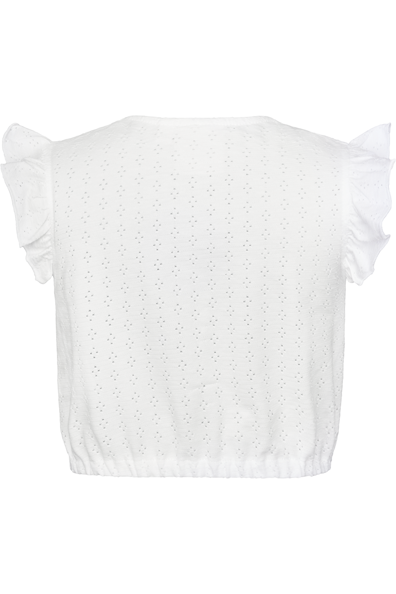 Kinder Dirndlbluse mit Flgelrmeln und Lochmuster wei Bild 2