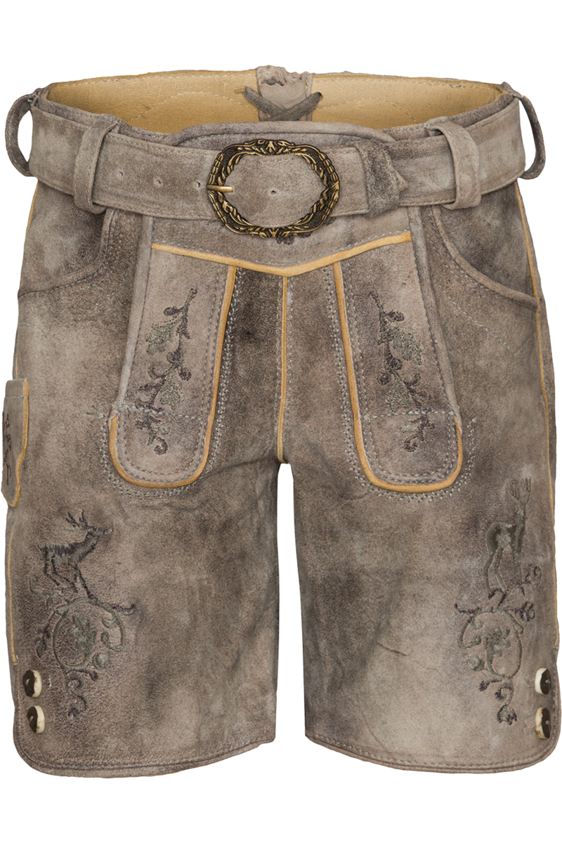 Kinder Lederhose mit Grtel oxford/st grau