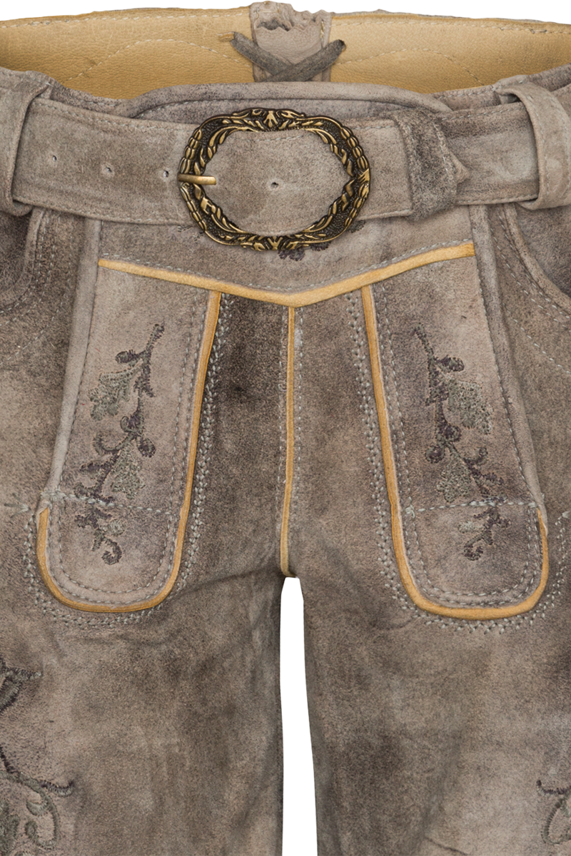 Kinder Lederhose mit Grtel oxford/st grau Bild 2