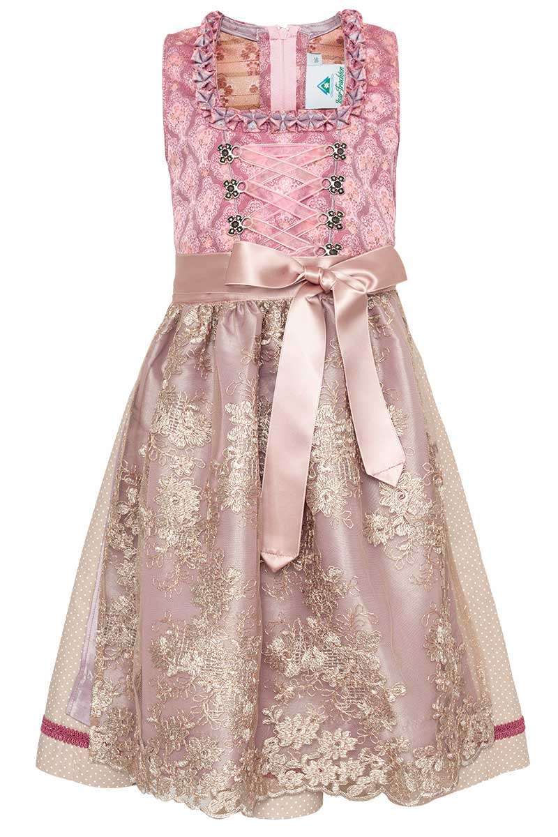 Mdchendirndl Teeniedirndl rosa beige