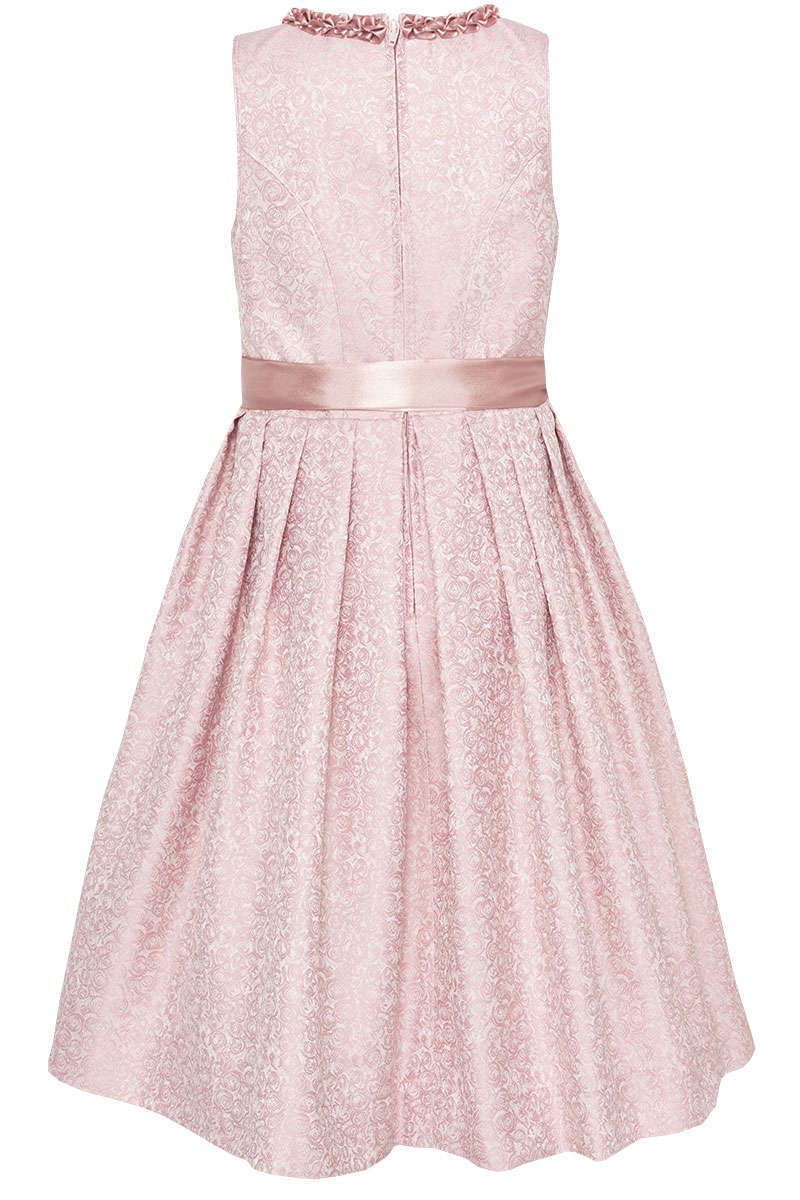 Kinderdirndl mit Spitzenschrze rosa creme Bild 2