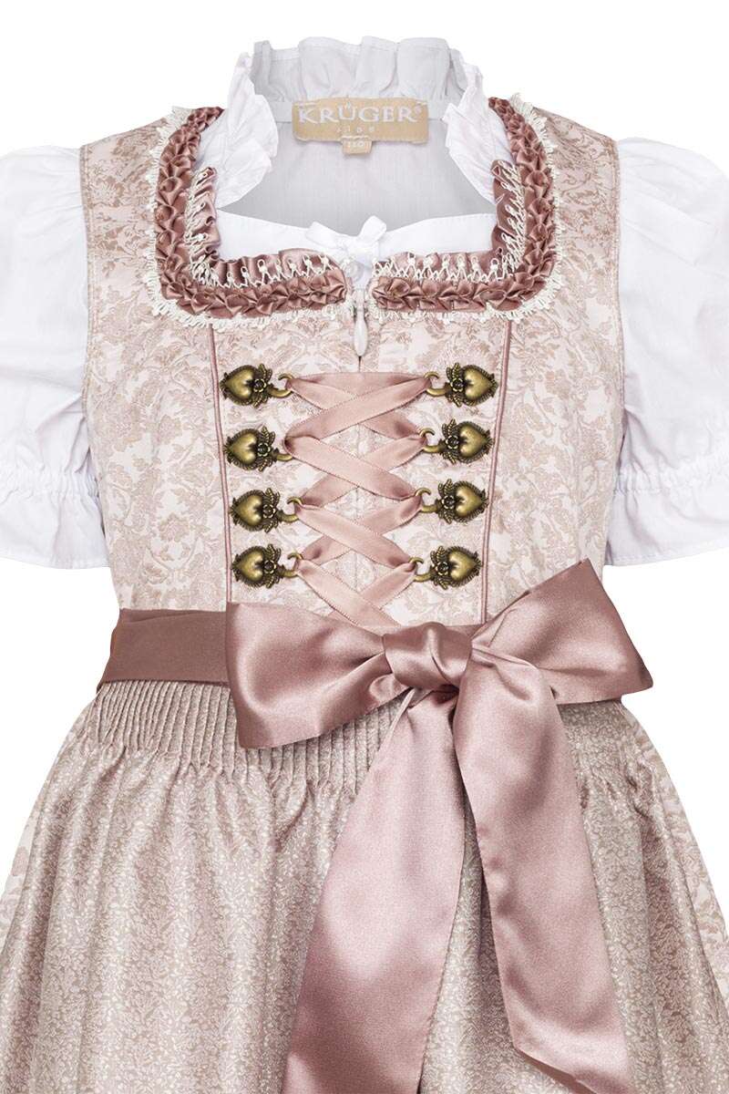 Kinder Dirndl mit Bluse altrosa Bild 2